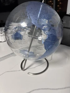 Tabletop Desk World Globe Blue Crystal Marquise 12″ Blue Desk Replogle Globes. - Picture 1 of 2
