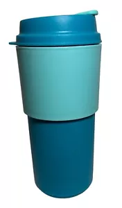 Taza Tupperware 16 oz ECO TO GO reutilizable bebidas calientes o frías azul aguamarina - Imagen 1 de 8