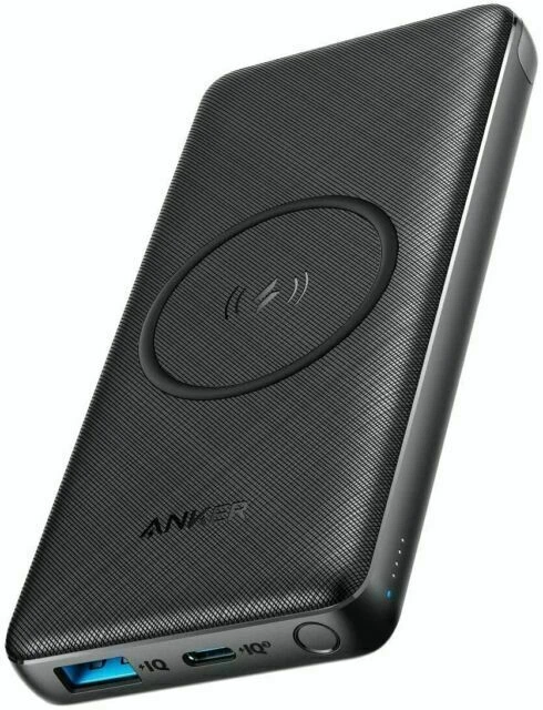 Anker Wireless Power Bank 10000mah Portable Charger Qi Charging for iPhone X,11,11 Pro, iPad, AirPods