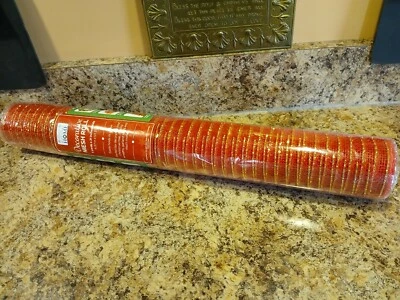 Crafts Mesh Roll Red w/Gold Glitter Stripes 5 yards long x 21 inches wide - Image 1 of 4