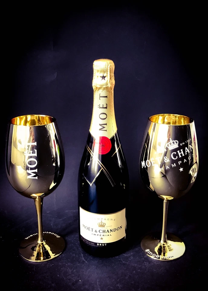 Moët & Chandon Impérial | GOLD | Geschenkset Champagner | Moët-Gläser LIMITIERT