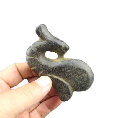 Китай, старый нефрит, культура Хуншань, черный магнит, коллекционные предметы, редкий Аполлон, подвеска M8 - Изображение 1 из 4