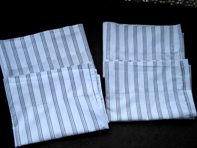 Nautica полоски стандартный черный серый наволочки набор из четырех - Изображение 1 из 4