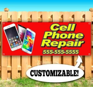 CELL PHONE REPAIR CUSTOM Advertising Vinyl Banner Flag Sign Many Sizes Available - Picture 1 of 5