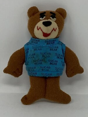 De colección. Mini juguete de peluche de oso azucarero General Foods Corp. Post cereal crujiente dorado de 4,5" Foto 1 de 4