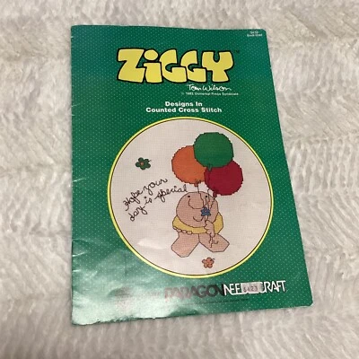 Ziggy Tom Wilson Designs Pattern Books Cross Stitch Vintage 1982 17 pages - Image 1 of 4