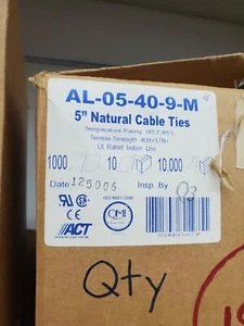 ACT AL-05-40-9-M 5 ZOLL KABELBINDER, NATUR, 1000 Stück/BEUTEL - Bild 1 von 1