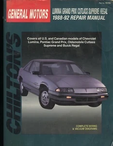 General Motors 1988 a 1992 manual de reparación automática ~ Chilton #8258 - Imagen 1 de 1