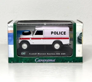 Mint Boxed Cararama Hongwell 1:72 Land Rover Series III 109 White Police Car - Picture 1 of 7