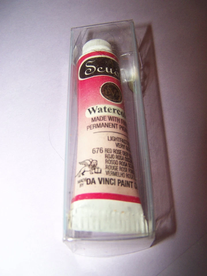 Un nuevo tubo Scuola Da Vinci acuarela rojo rosa profundo (Quin) #676 16M stock antiguo Foto 1 de 1