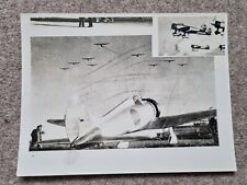 LARGE ORIGINAL WW2 PRESS PHOTO WRECKED JAPANESE MITSUBISHI A5M FIGHTER 22 x 16cm