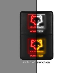 Make Your Own Dual Push Button Switch For Toyota [Red(off)/White(on) Orange(on)] - Foto 1 di 7