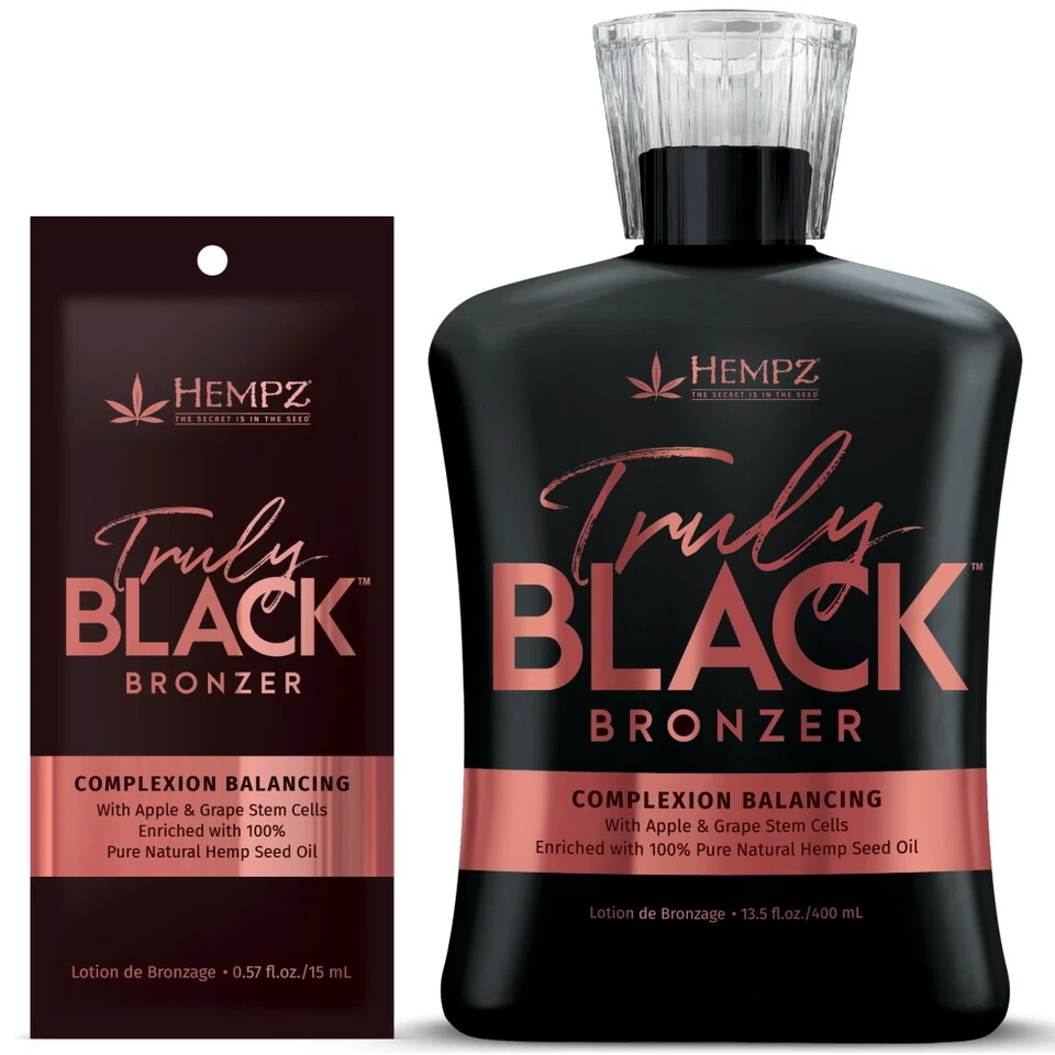 Hempz Truly Black Bronzer sunbed tanning lotion cream