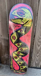 NOS Schmitt Stix Skateboard Deck Neon Snake 8.75 Made In Mexico Rare Art SAMPLE - Picture 1 of 6