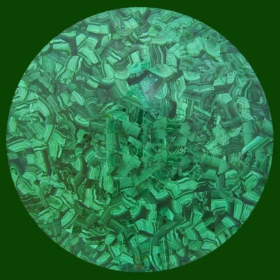 18" Grüner Malachit Runde Couchtischplatte Mosaikmuster Handgefertigte Kunstd... - Bild 1 von 4