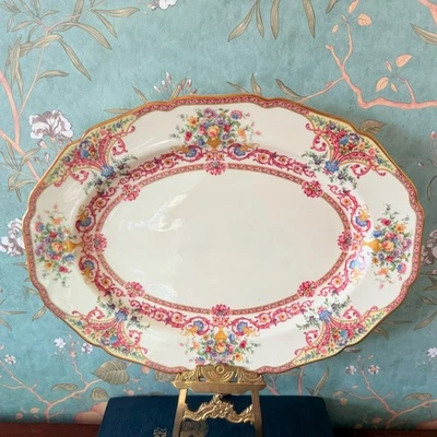 Plato grande ovalado Rosenthal marquesa marfil porcelana bávara vintage años 20 Foto 1 de 4