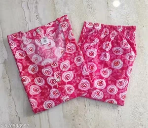 Trendy Pink Cotton Co-ord Set with Kurti & Pant | Daily & Festive Wear - Picture 1 of 6