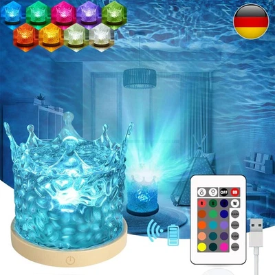 Wave Lamp LED Nachttischlampe Dimmbar Lampe mit 16 RGB Farben & Fernbedienung - Bild 1 von 4