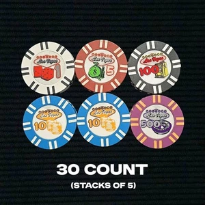 Lot Of 30 Welcome To Las Vegas - Collectible Casino Poker Chip Lot VINTAGE - Picture 1 of 3