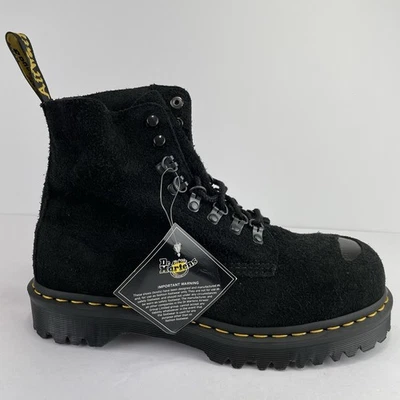 Ботинки Dr. Martens 1460 Pascal ST со стальным носком черные замшевые мужские 9 женские 10 - Изображение 1 из 4