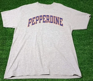 PEPPERDINE UNIVERSITY Malibu Waves gray Champion t shirt men's size Large - Picture 1 of 6
