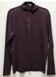 Ideology Herren Activewear Jacke weinrot 1/4 Reißverschluss Daumenlöcher Stretch Langarm 3x - Bild 1 von 6