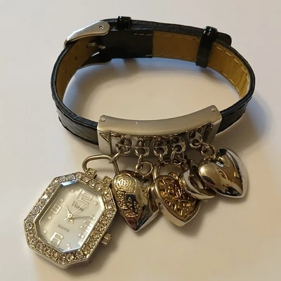 Reloj Vivani Japón Cuarzo Movt Mujer Tono Plata Dije Foto 1 de 4