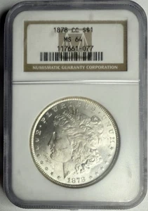 1878 CC Morgan Silver Dollar NGC MS64‼️BLAST WHITE LUSTER BOMB‼️ - Picture 1 of 2