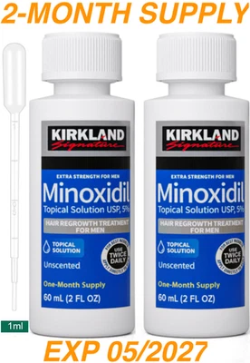 Kirkland Signature Minoxidil 5% Hair Regrowth Treatment for Men 2 MONTH Supply - Image 1 of 3