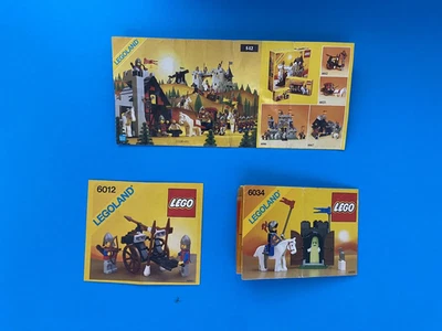 Lego Castle 6012 y 6034 Manuales de instrucciones Solo Knights Vintage - Imagen 1 de 4