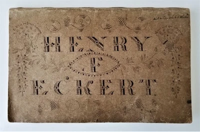 antique HENRY F ECKERT dutchess co ny CIPHER MATH HANDWRITTEN lots FOLK ART aafa - Image 1 of 4