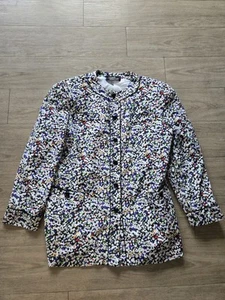Almohadillas para el hombro chaqueta abotonada floral vintage George Simonton para mujer - Imagen 1 de 7