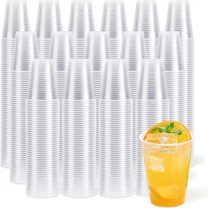 Clear Plastic Cups,7 Ounce Small Disposable Cups, Cold Party Drinking Tumblers - Picture 1 of 7