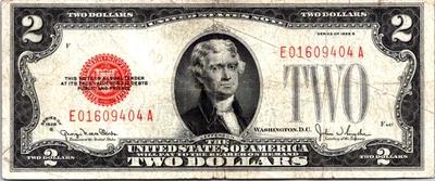 1928-G $2 "RED SEAL" Legal Tender F-VF-Fr. 1508 - Image 1 of 3