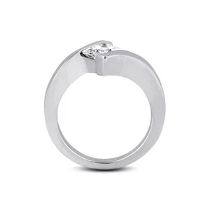 0.65ct G-SI1 Princess Natural Diamond Platinum Solitaire Engagement Ring - Picture 1 of 4