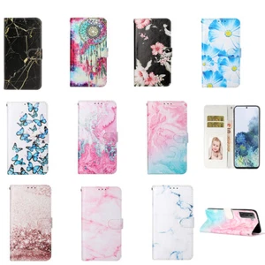 For iPhone 12 11 13 14 8 7 6 Plus X Patterned PU Leather Flip Wallet Case Cover - Picture 1 of 21