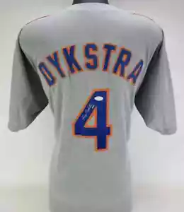 LENNY DYKSTRA SIGNED CUSTOM XL NEW YORK METS GRAY JERSEY, JSA COA #W922259 - Picture 1 of 5