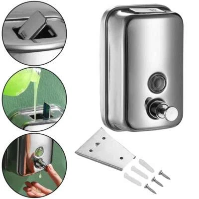 500ML Wall Mounted Stainless Steel Hand Soap Dispenser Liquid Soap Dispenser - Image 1 of 4