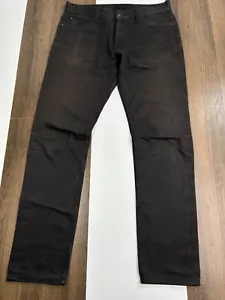 Pantalones de mezclilla ajustados de 12,5 oz con ribete negro botón mosca marca 34x32 sin marca UB455 - Imagen 1 de 9