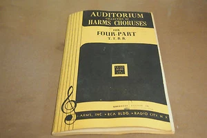 Vintage Auditorium Collection of Harms Choruses for 4 Part Male Voices - 1945 - Picture 1 of 4