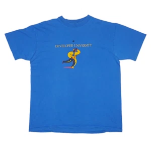 Vintage 80s Apple Macintosh Developer university USA Single-Stitch T-Shirt XL - Picture 1 of 10