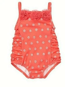 Gymboree korallefarbener einteiliger Badeanzug neu mit Etikett Mädchen 18/24 Monate - Bild 1 von 1