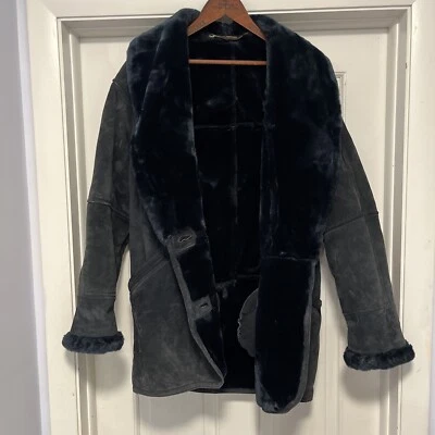 J. Gallery Blue Suede Coat XS Very Elegant Or very Pimp  - Image 1 of 3