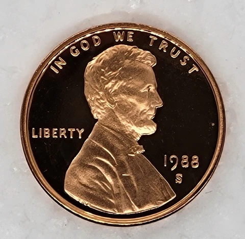 1988 S Ultra-Cameo Proof Lincoln Memorial Cent FREE SHIPPING!! Cover