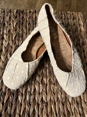 KORKS Kork Ease Shoes Womens 7.5 M Palmer Slip On Ballet Flats Beige Fabric - Image 1 of 4