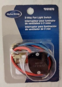 Interruptor de luz ventilador de 3 vías Harbor Breeze 0101870 - nuevo sellado - Imagen 1 de 4