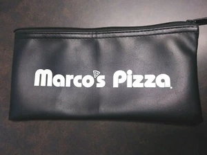 Marco's Pizza Money Bank Bag Preowned approx 9" x 4.5" C All Pics Read - Picture 1 of 3