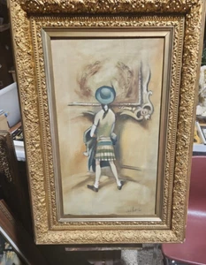 FRAMED LLOYD GARRISON ORIGINAL OIL PAINTING WOMAN ADMIRING ARTWORK MASTERPIECE - Picture 1 of 6