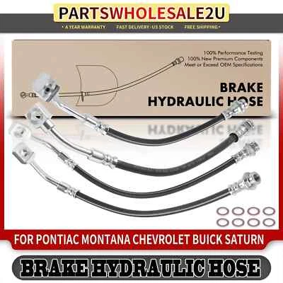 4x Front & Rear Side Brake Hydraulic Hose for Chevrolet Uplander Buick Terraza - Imagem 1 de 4