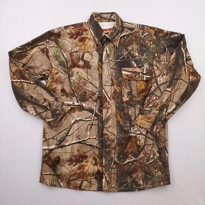Gamehide Shirt Mens Medium Realtree Camo Button Up Heavyweight Canvas Hunting - Image 1 of 4